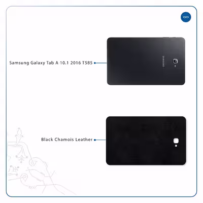 برچسب پوششی ماهوت مدل Black-Chamois-Leather مناسب برای تبلت سامسونگ Galaxy Tab A 10.1 2016 T585