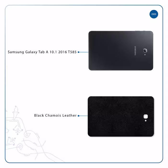 برچسب پوششی ماهوت مدل Black-Chamois-Leather مناسب برای تبلت سامسونگ Galaxy Tab A 10.1 2016 T585