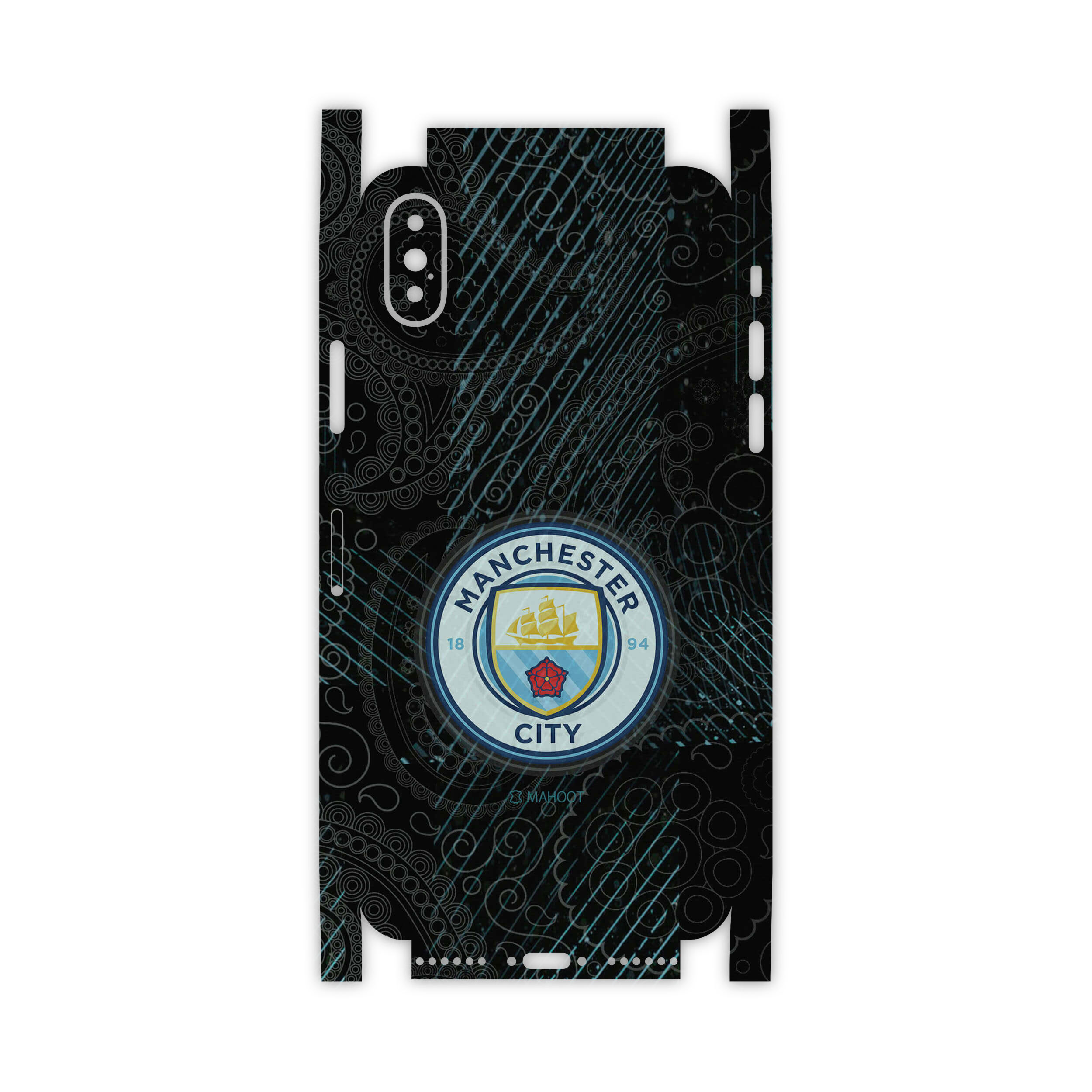 برچسب پوششی ماهوت مدل Manchester-City-FullSkin مناسب برای گوشی موبایل اپل iPhone X