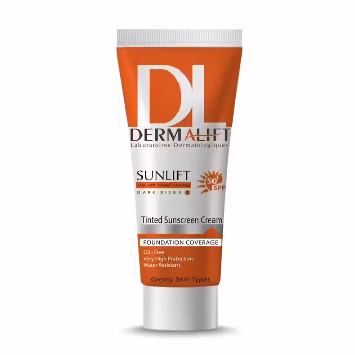 کرم ضد آفتاب  SPF 50 سان لیفت فاقد چربی درمالیفت 40 میلی لیتری