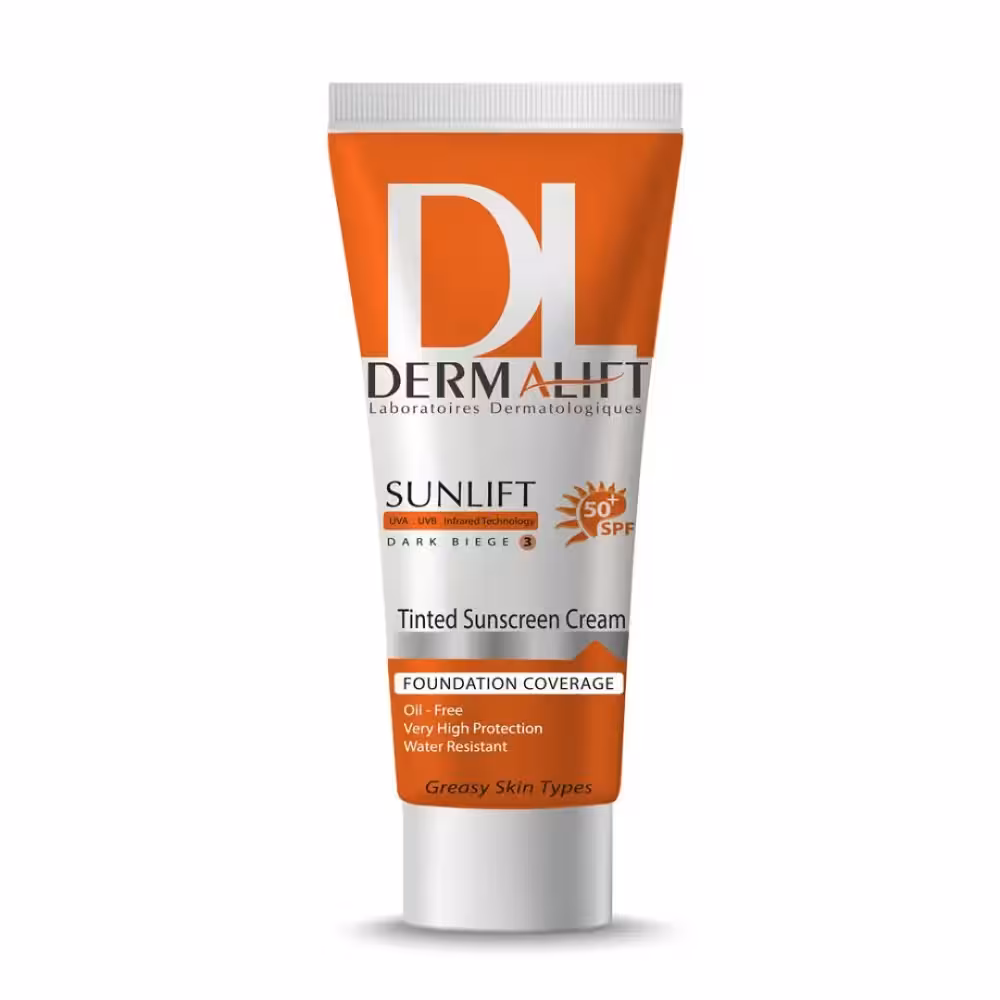 کرم ضد آفتاب  SPF 50 سان لیفت فاقد چربی درمالیفت 40 میلی لیتری