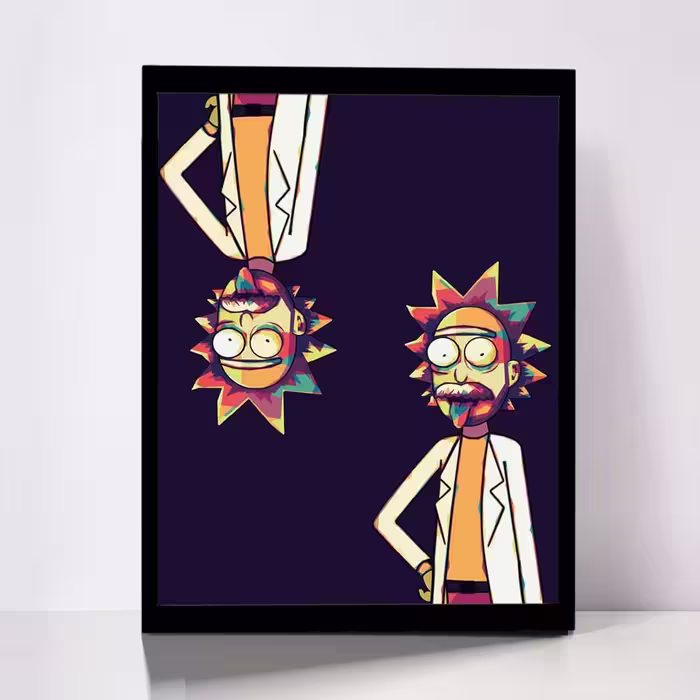 تابلو مدل Rick &amp; Morty کد F-1052