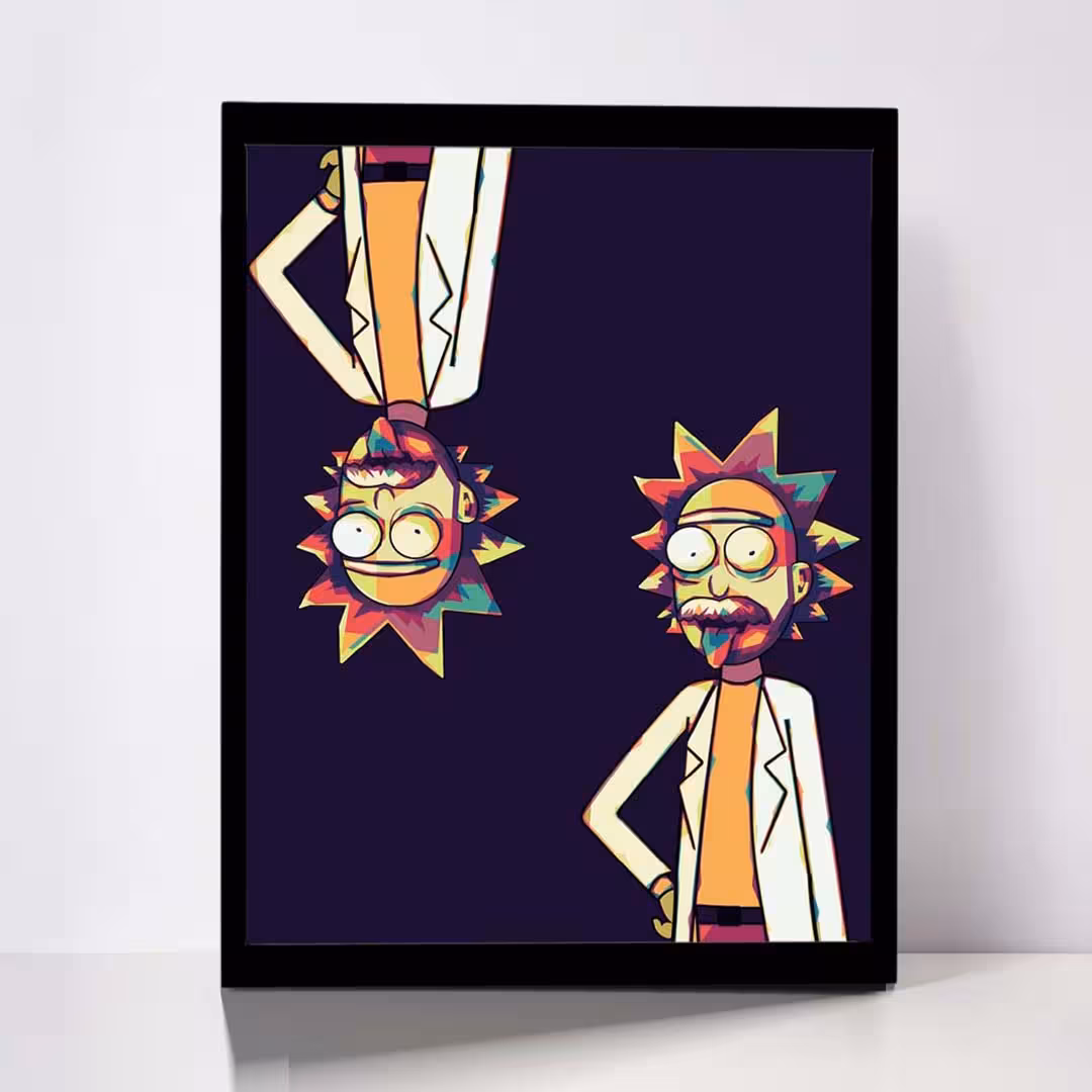 تابلو مدل Rick &amp; Morty کد F-1052