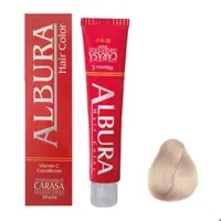 رنگ مو آلبورا مدل carasa  شماره C8-9.1 حجم 100 میلی لیتر رنگ بلوند دودی خیلی روشن مجموعه 2 عددی