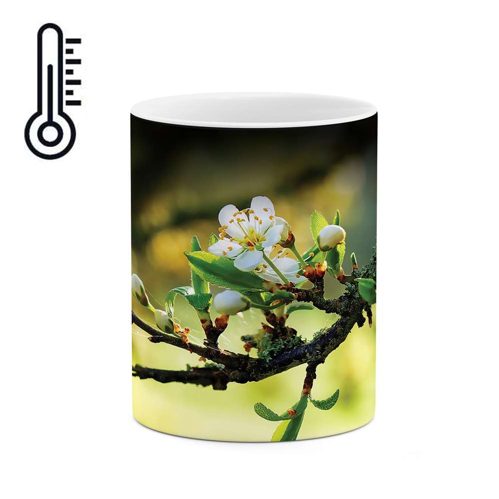 ماگ حرارتی طرح شکوفه گل مدل mgh04011