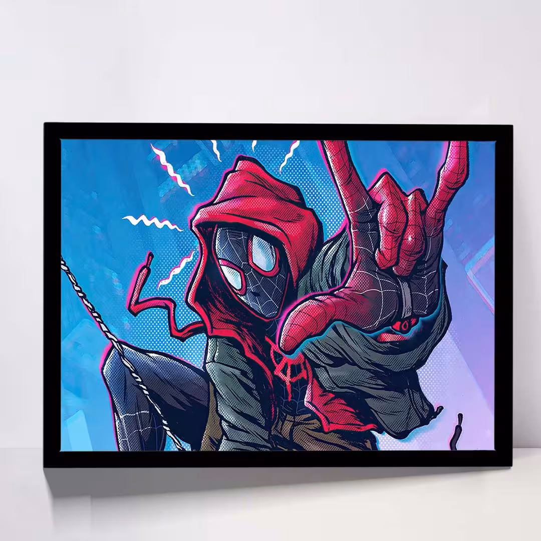 تابلو مدل spider man miles کد F-10011