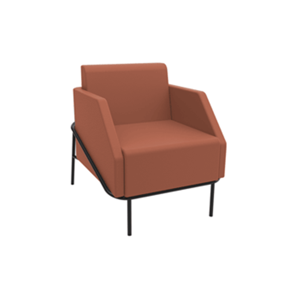 مبل تکنفره ویونا با روکش چرم نظری