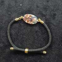 دستبند مدل کرواتی سنگ عقیق شجر اصل کد C4