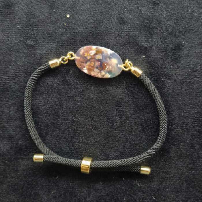 دستبند مدل کرواتی سنگ عقیق شجر اصل کد C4