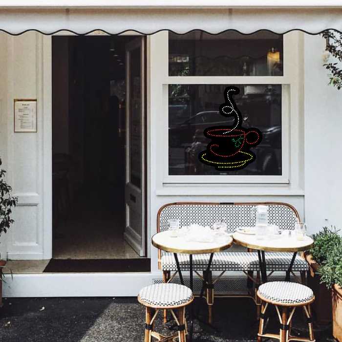 تابلو ال ای دی آیاز طرح کافه کد 288