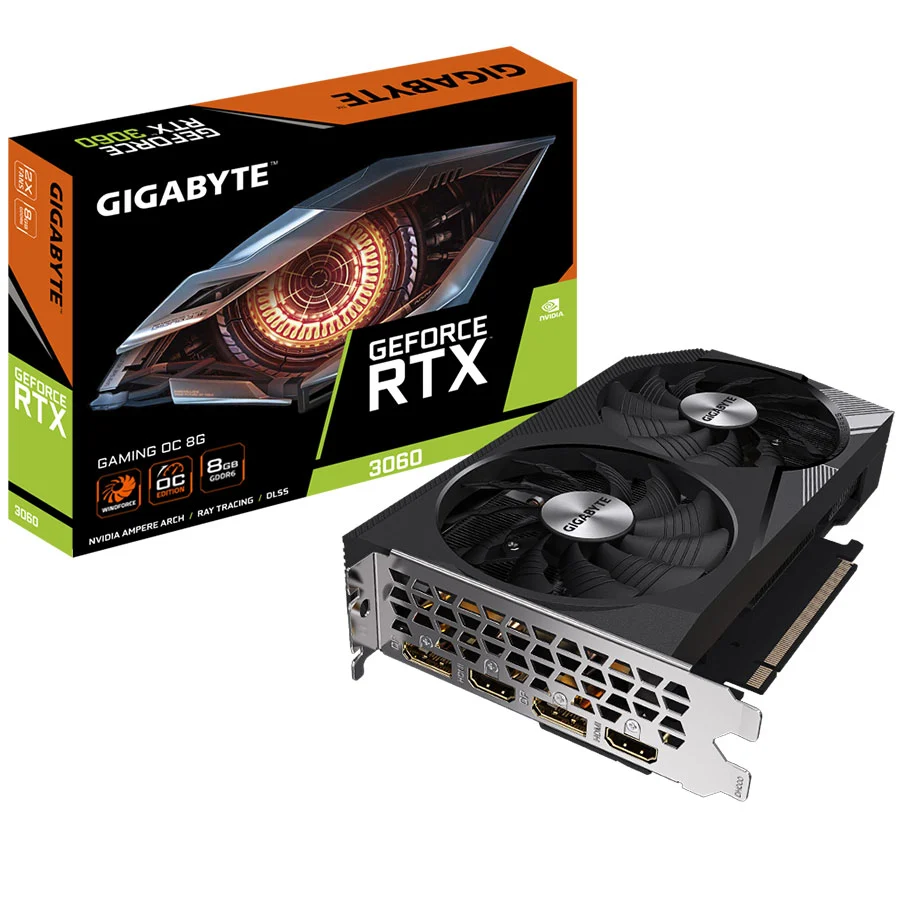 کارت گرافیک گیگابایت GeForce RTX 3060 GAMING OC 8G
