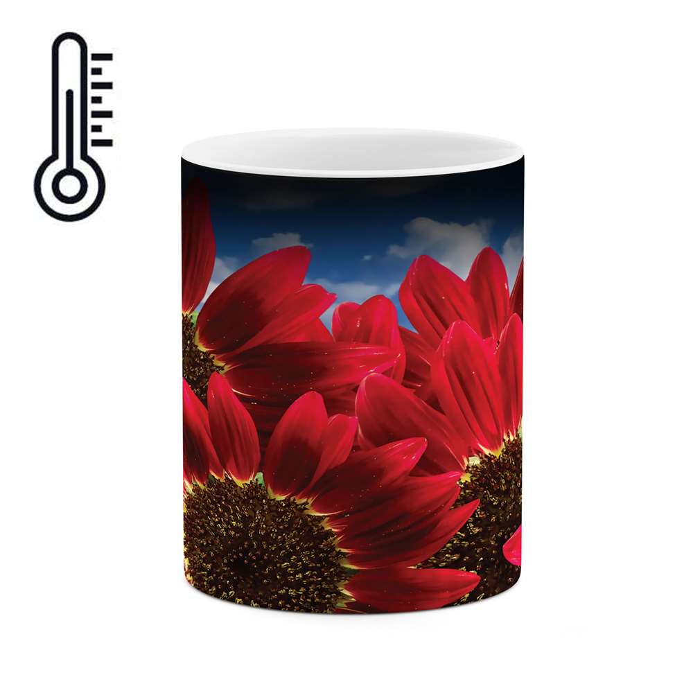 ماگ حرارتی طرح گل آفتابگردان مدل mgh01572