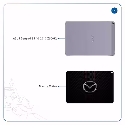 برچسب پوششی ماهوت مدل Mazda Motor مناسب برای تبلت ایسوس Zenpad 3S 10 2017 Z500KL