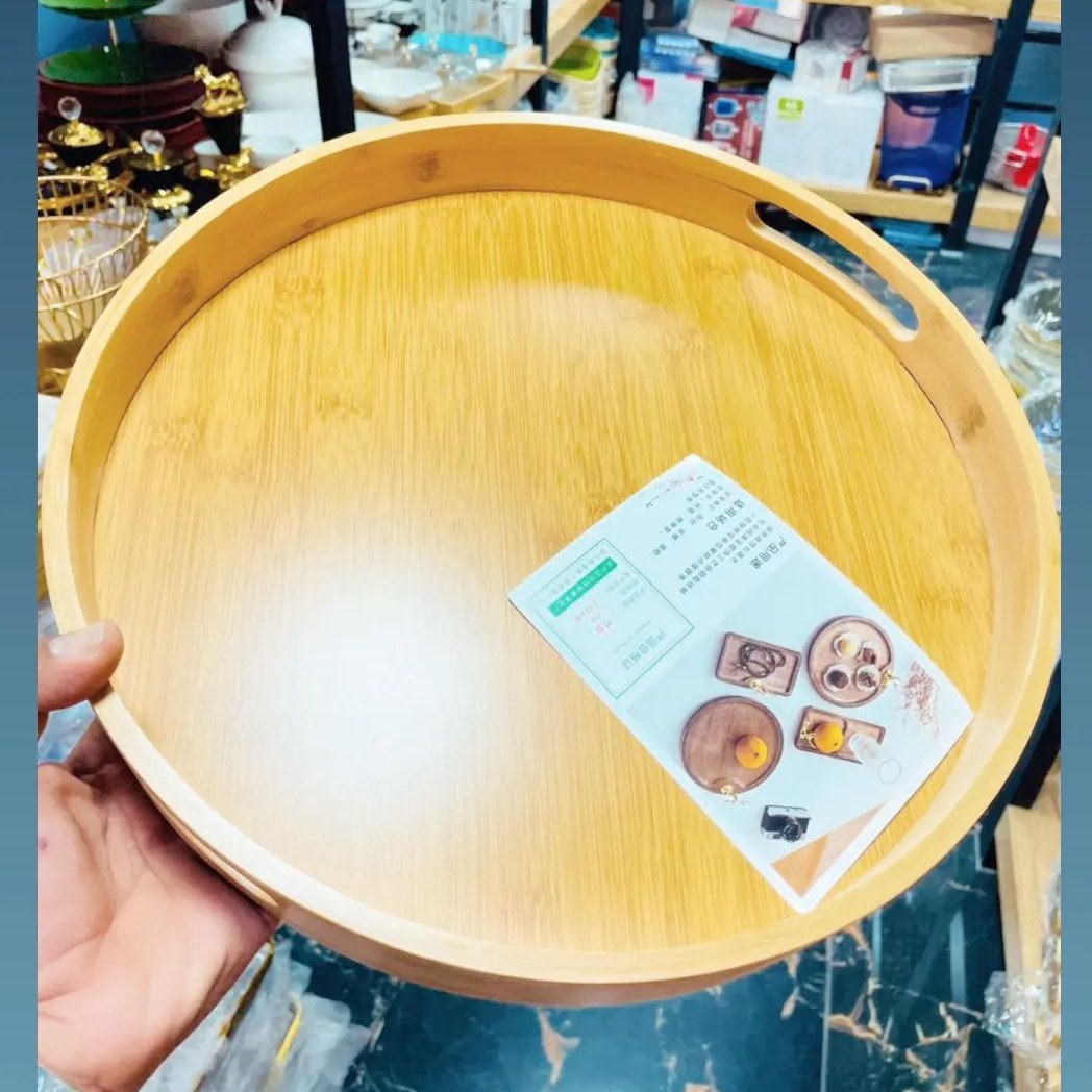 سینی بامبو دایره ای سایز متوسط