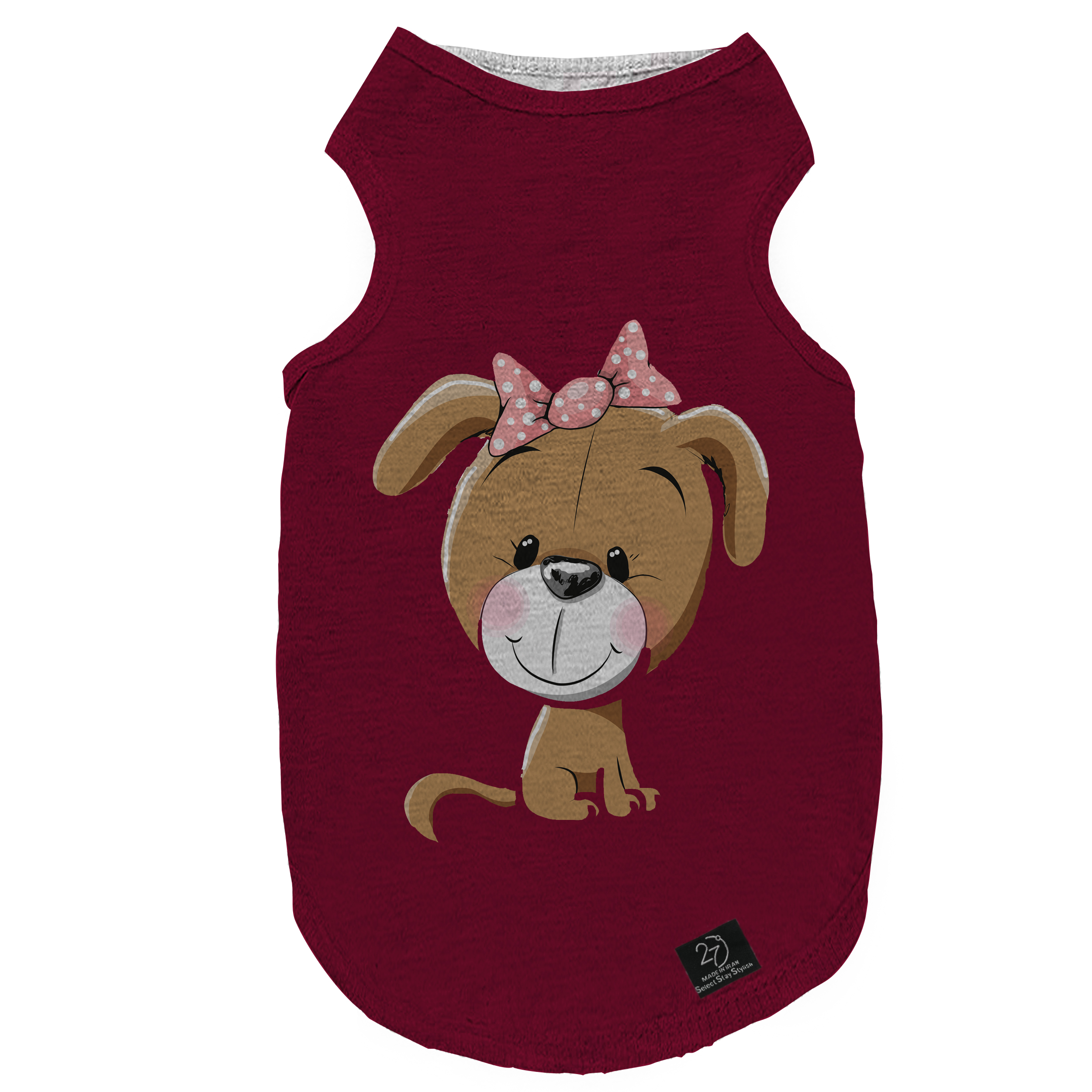   لباس سگ و گربه 27 طرح CUTE DOG کد V09 سایز XL