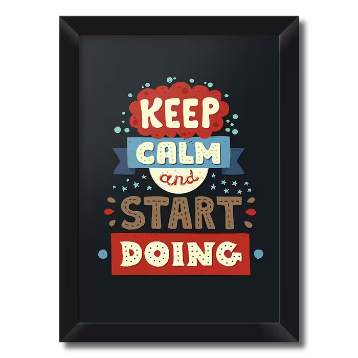تابلو فنچ آرت طرح Keep Calm کد QT102D