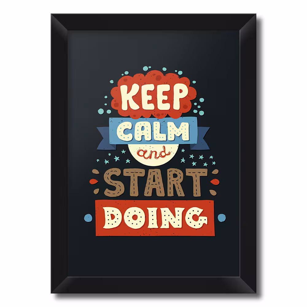 تابلو فنچ آرت طرح Keep Calm کد QT102D