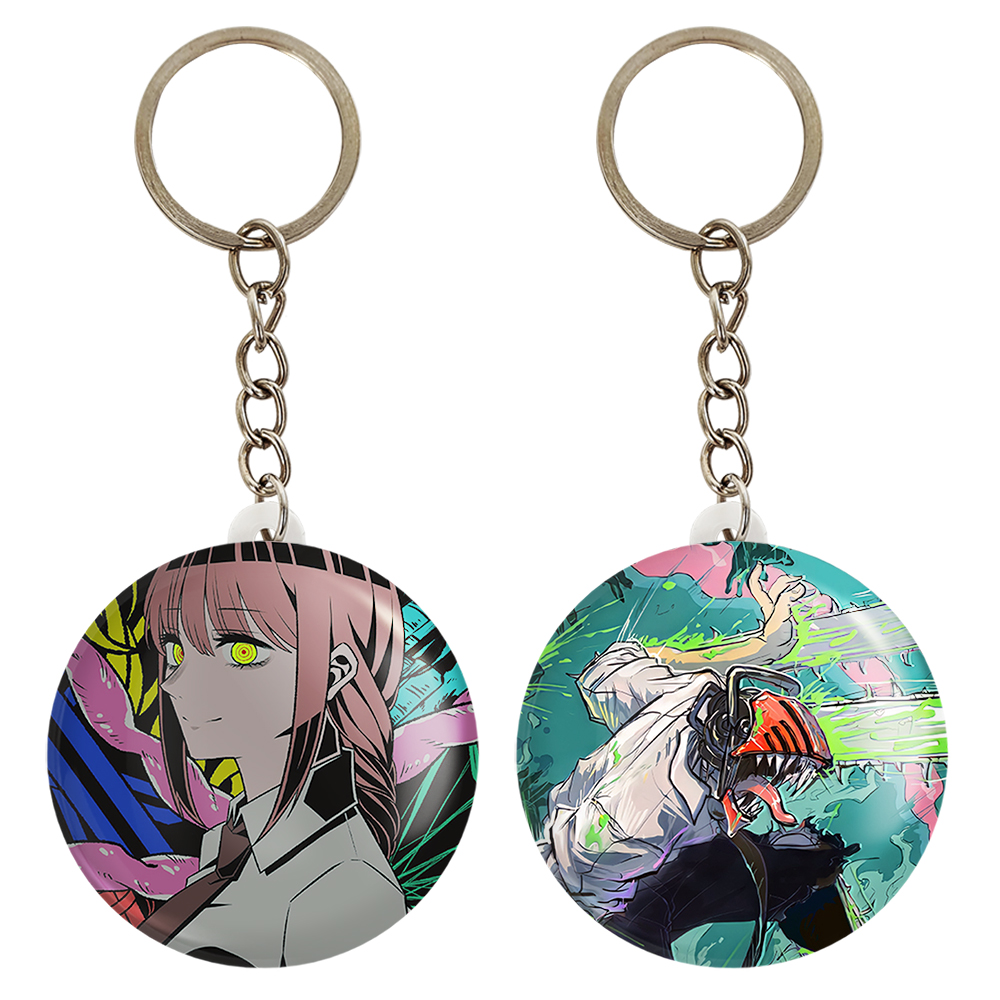 جاکلیدی خندالو مدل دنجی و ماکیما انیمه مرد اره ای کد 1789017894 مجموعه 2 عددی