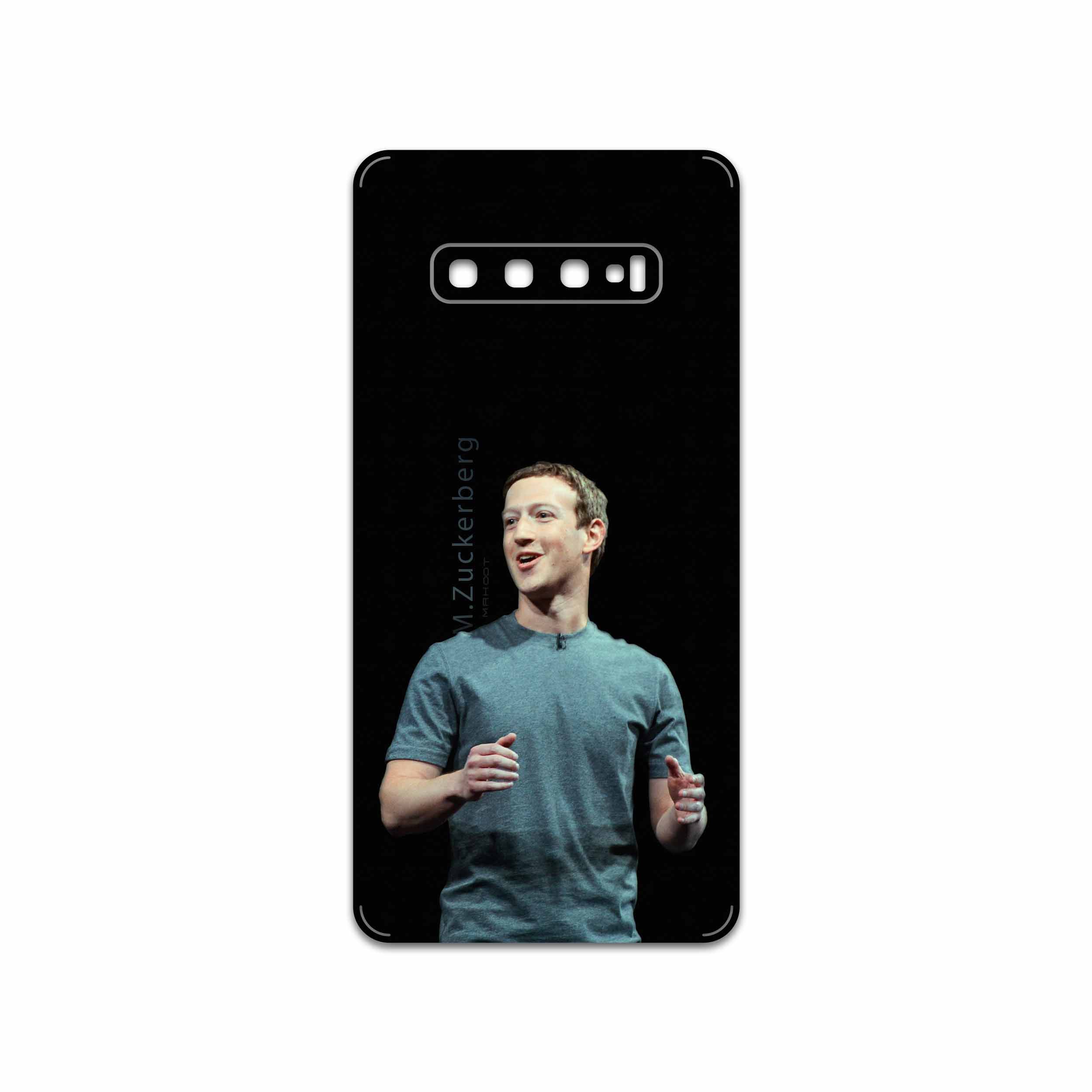 برچسب پوششی ماهوت مدل Mark Zuckerberg مناسب برای گوشی موبایل سامسونگ Galaxy S10 Plus