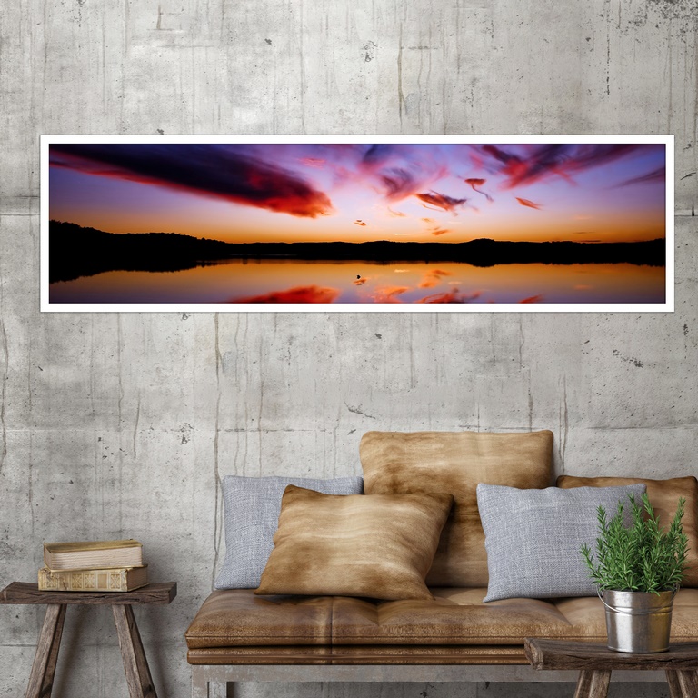 تابلو بکلیت طرح منظره غروب و دریا مدل W-7752