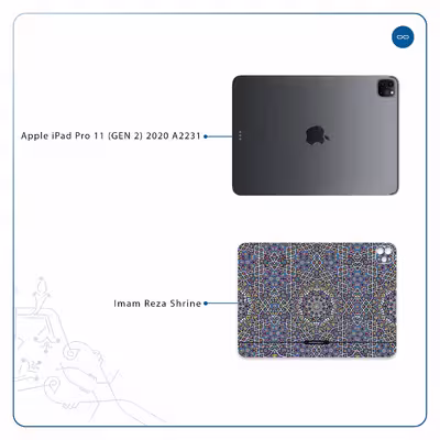 برچسب پوششی ماهوت مدل Iran-Tile6 مناسب برای تبلت اپل iPad Pro 11 (GEN 2) 2020 A2231