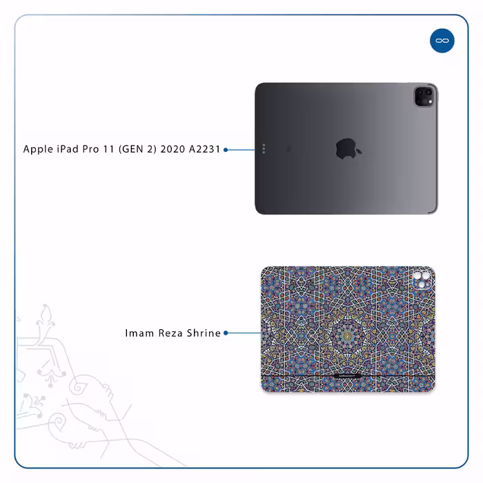 برچسب پوششی ماهوت مدل Iran-Tile6 مناسب برای تبلت اپل iPad Pro 11 (GEN 2) 2020 A2231
