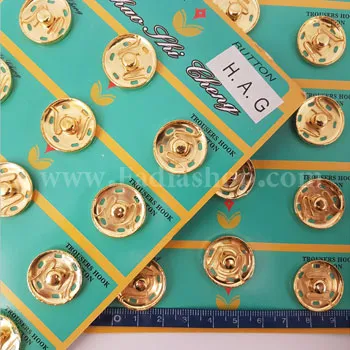 دکمه فشاری 21 فلز طلایی 6