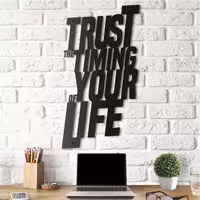 استیکر چوبی هوم لوکس طرح Trust