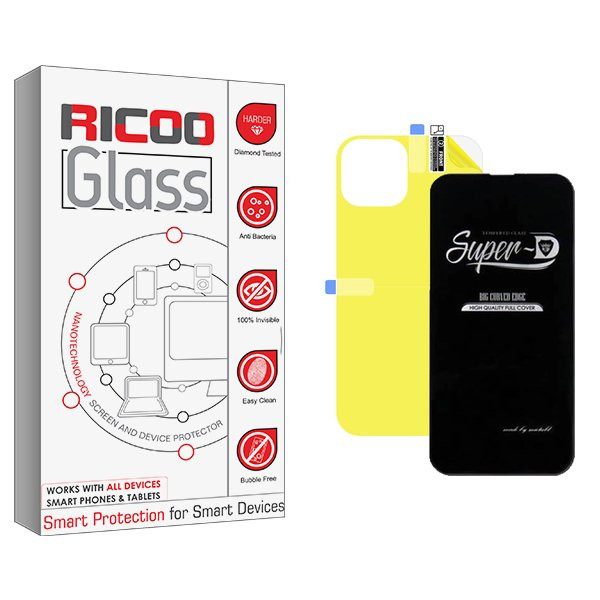 محافظ صفحه نمایش ریکو مدل RiC2 SuperD مناسب برای گوشی موبایل اپل iPhone 13 Pro  به همراه محافظ پشت گوشی | کالا برتری