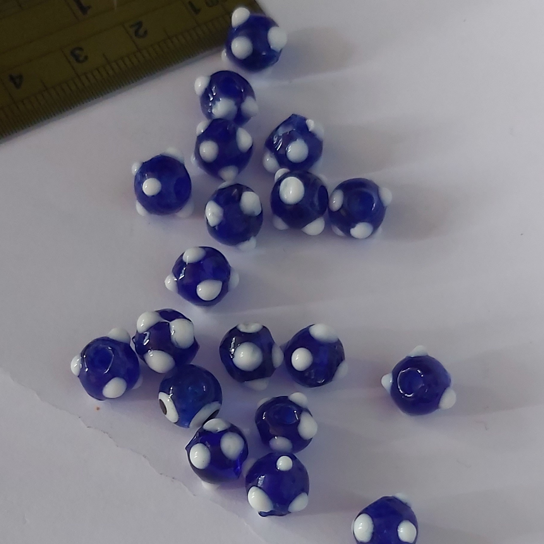 گوی شیشه ای خالدارسایز6 میلی مترپک 6تایی