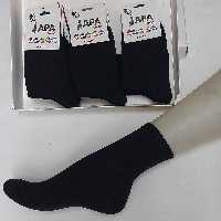 جوراب زنانه دخترانه ساق دار نخی مشکی ساده  