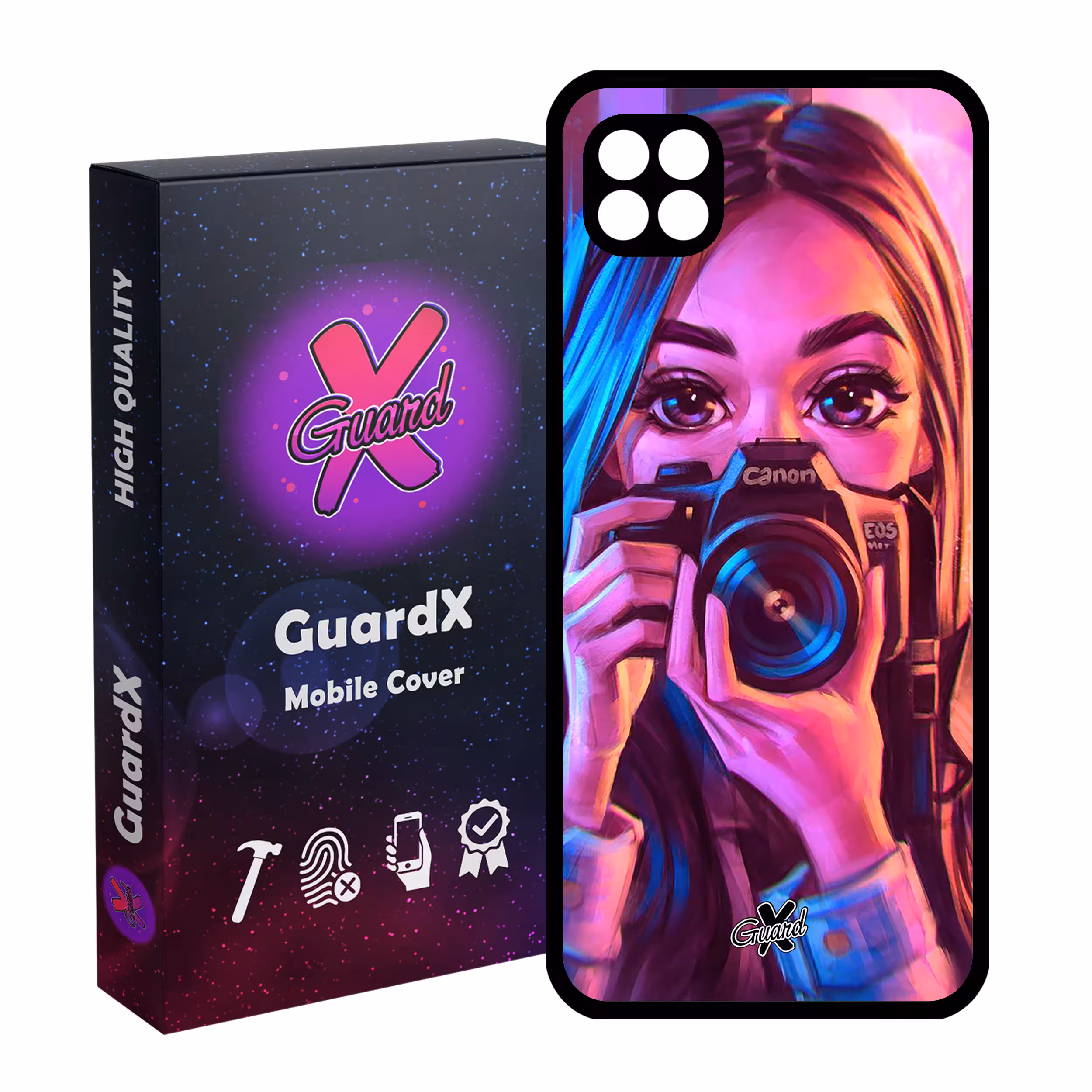 کاور گارد ایکس طرح دختر مدل Glass10288 مناسب برای گوشی موبایل سامسونگ Galaxy A22 5G