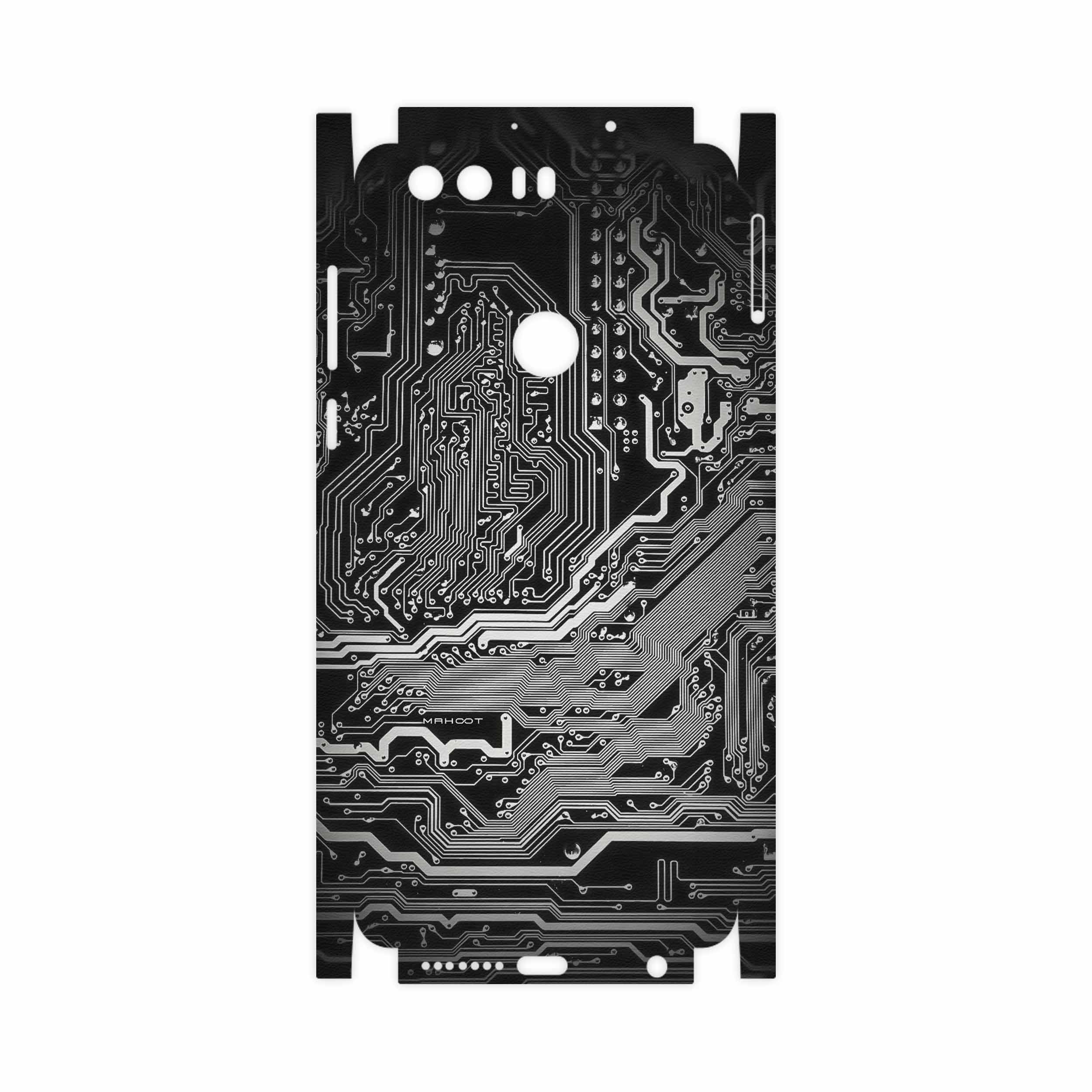برچسب پوششی ماهوت مدل Black Printed Circuit Board-FullSkin مناسب برای گوشی موبایل آنر 8