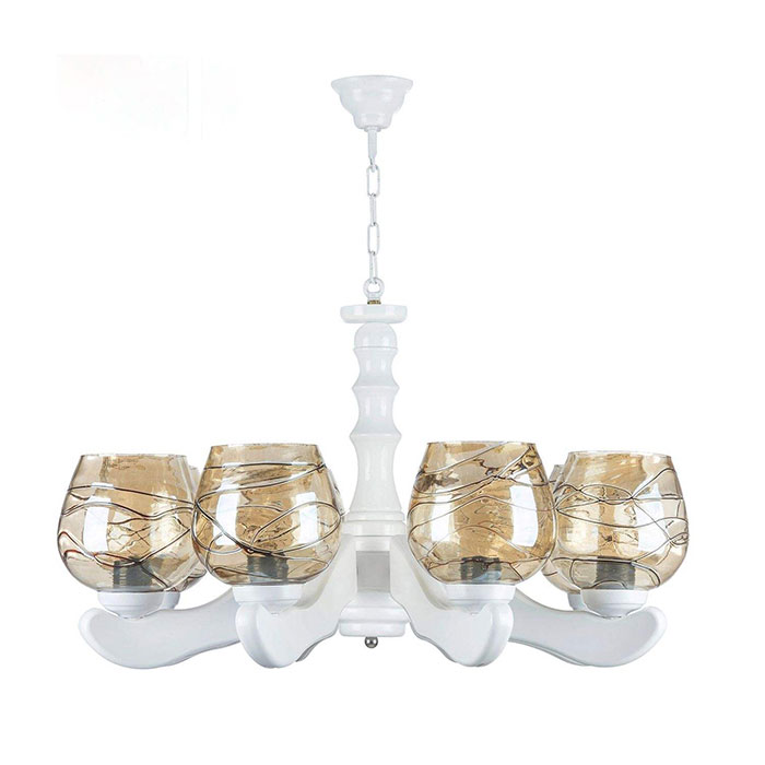 لوستر ۸ شعله چشمه نور کد G631/8-WT