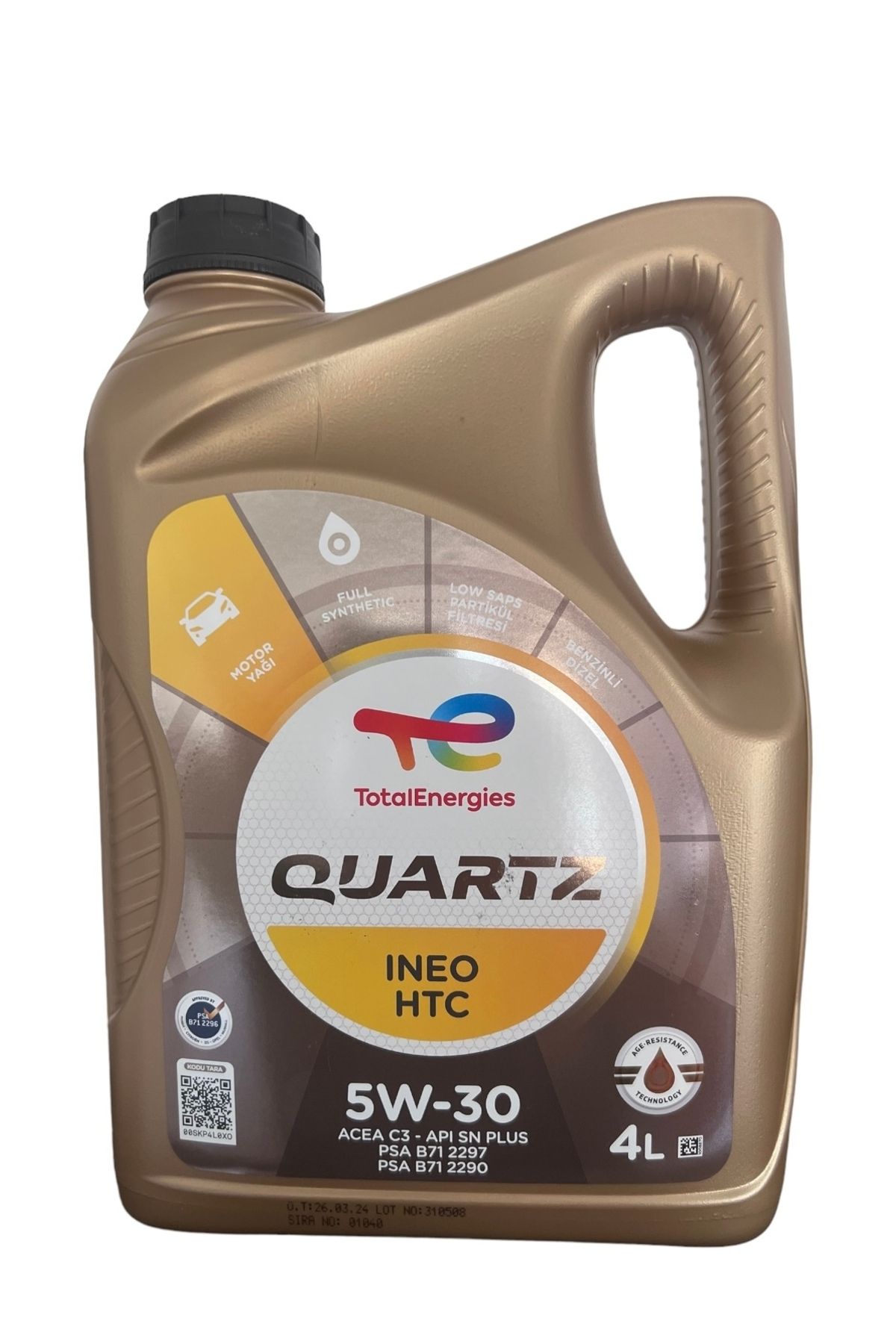 روغن و مکمل موتور TOLLENGIES QUARTZ INEO HTC 5W30 4LT توتال اورجینال Total