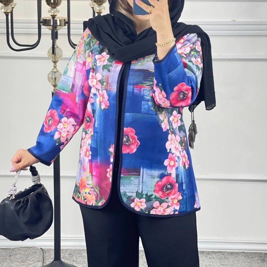 کت کوتاه زنانه آبرنگی جذاب حراج