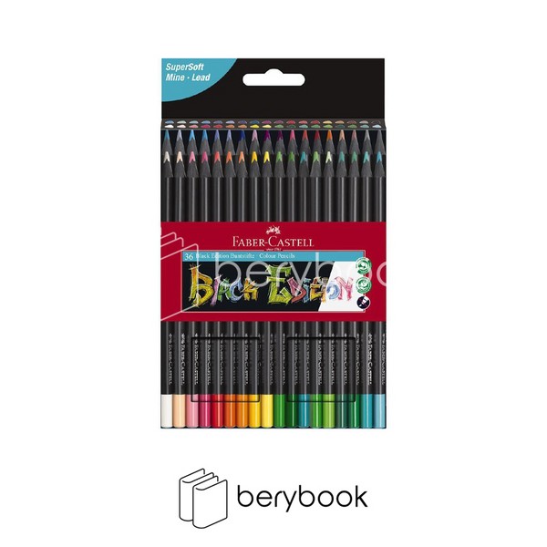 faber-castell / فابرکاستل / مداد رنگی / 36 رنگ / black edition / جعبه مقوایی / مشکی / 116436