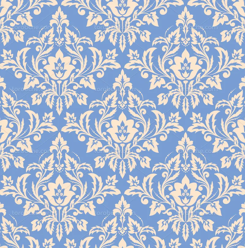 وکتور پترن سنتی آبی سفید | گرافیک با طعم تربچه