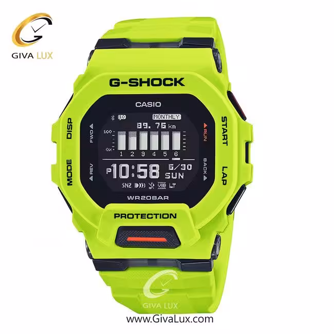 ساعت مچی اورجینال مردانه کاسیو Casio فسفری | فسفری| مشکی| کد رفرنس جی شاک G-Shock GBD-200-9DR