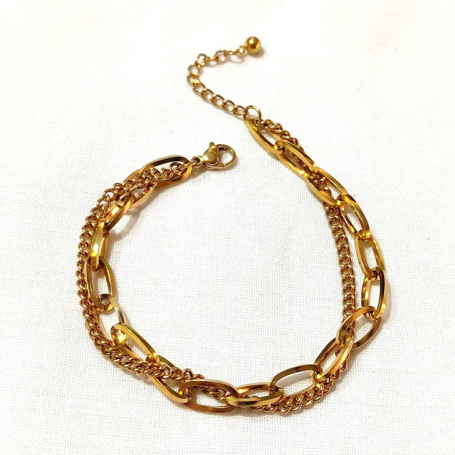 دستبند استیل و رنگ ثابت 