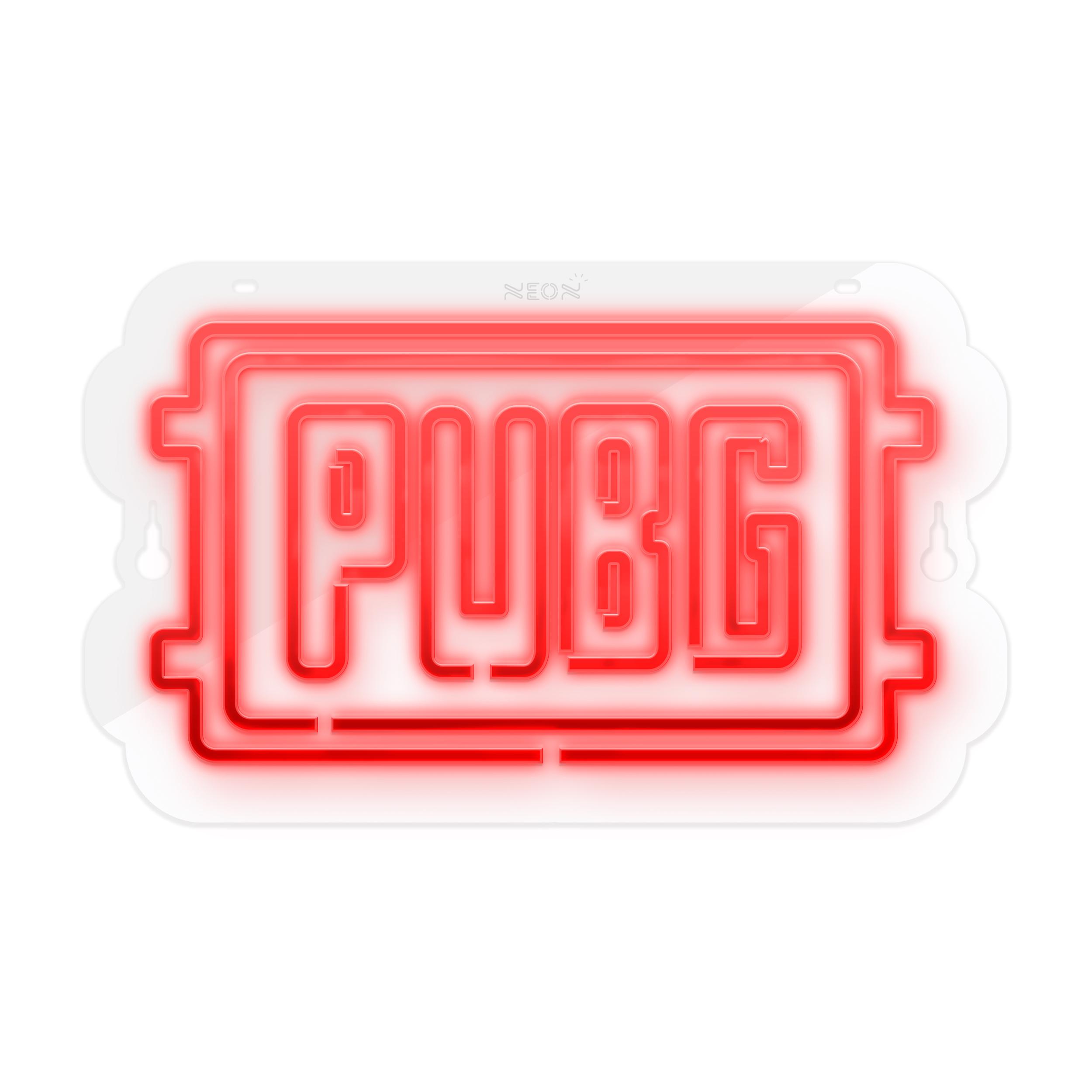 چراغ دیواری نئون دیزاین طرح Pubg-Logo-GL_RD