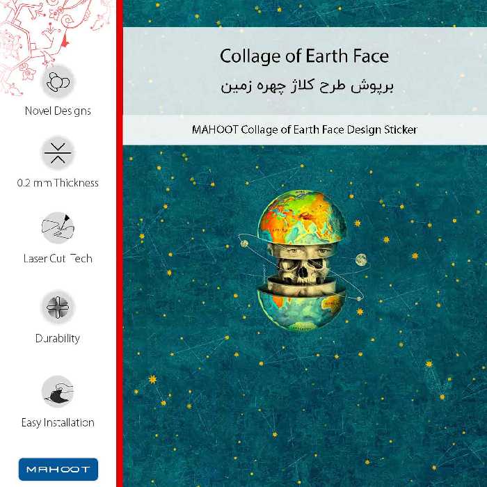 برچسب پوششی ماهوت مدل Collage of Earth Face مناسب برای گوشی موبایل آنر 50
