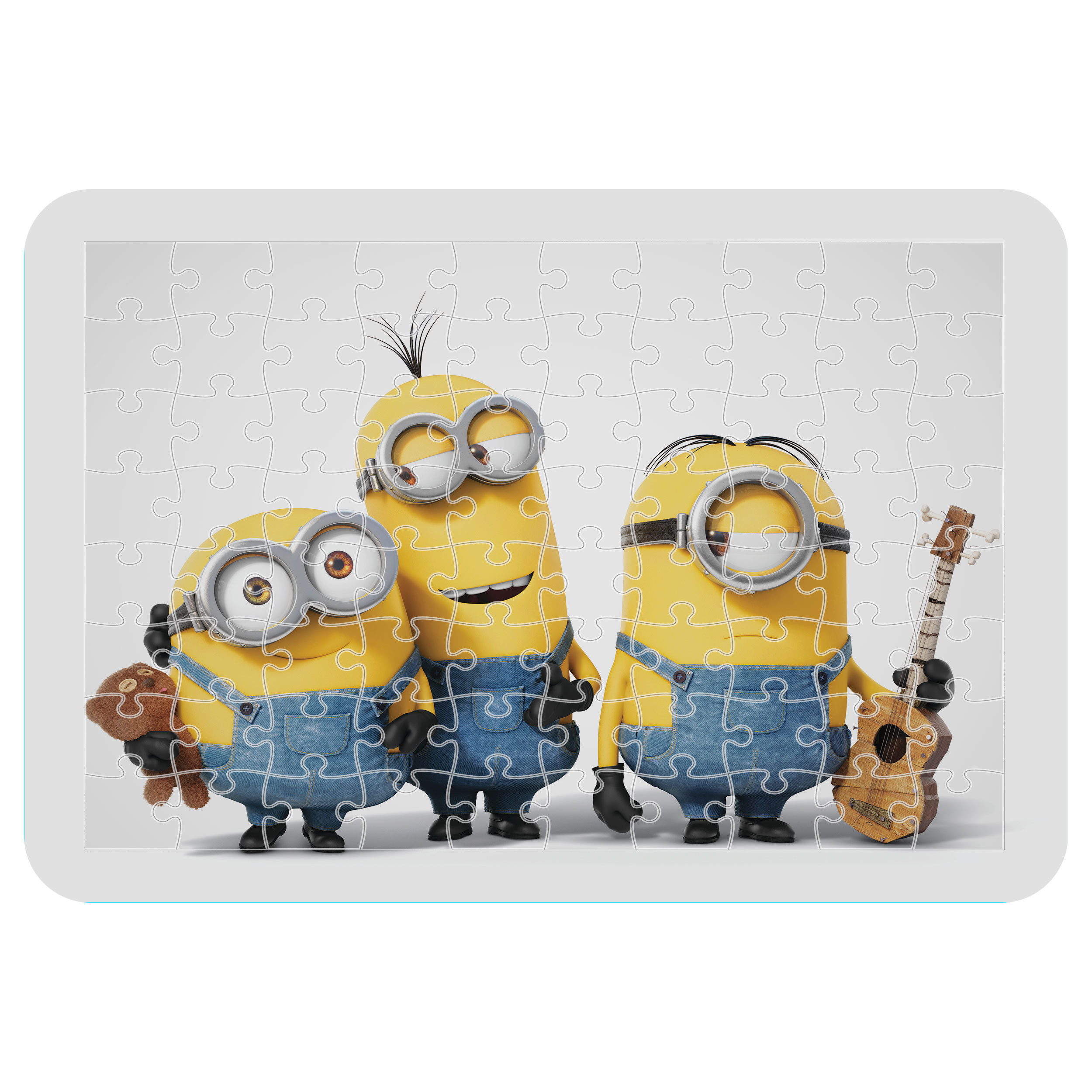 پازل 54 تکه اطلس آبی طرح کارتون  مینیون ها مدل P1330