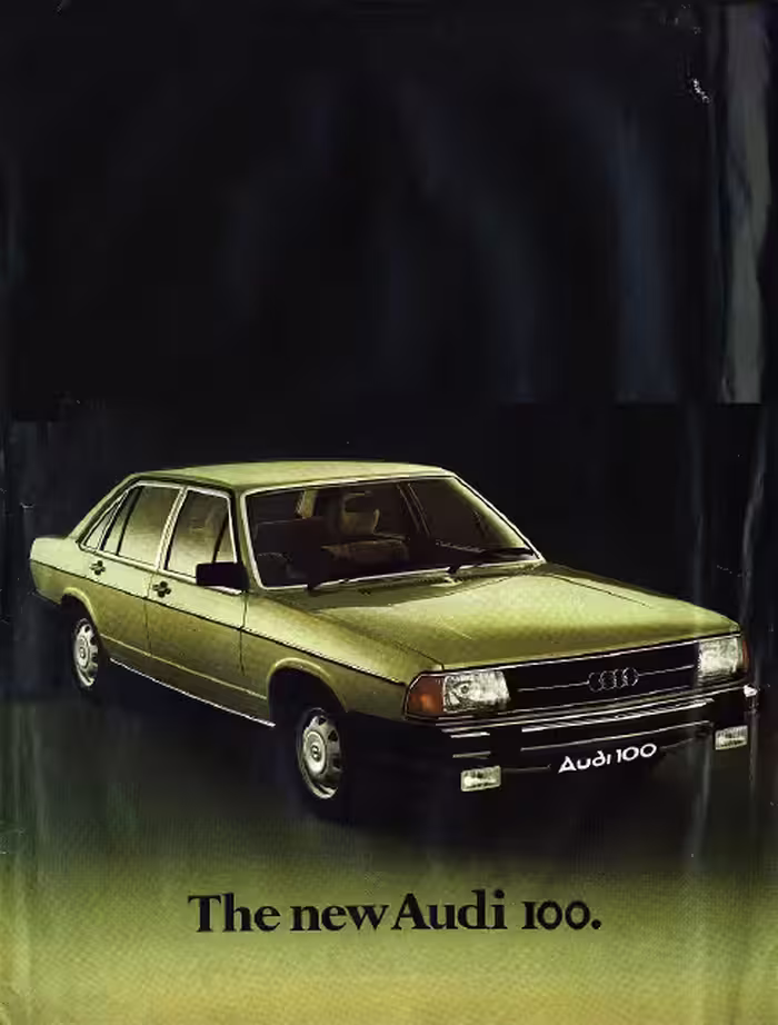 کاتالوگ قدیمی خودرو کلاسیک آئودی AUDI 100 - به زبان انگلیسی ( چاپ آلمان )