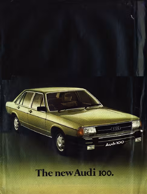 کاتالوگ قدیمی خودرو کلاسیک آئودی AUDI 100 - به زبان انگلیسی ( چاپ آلمان )