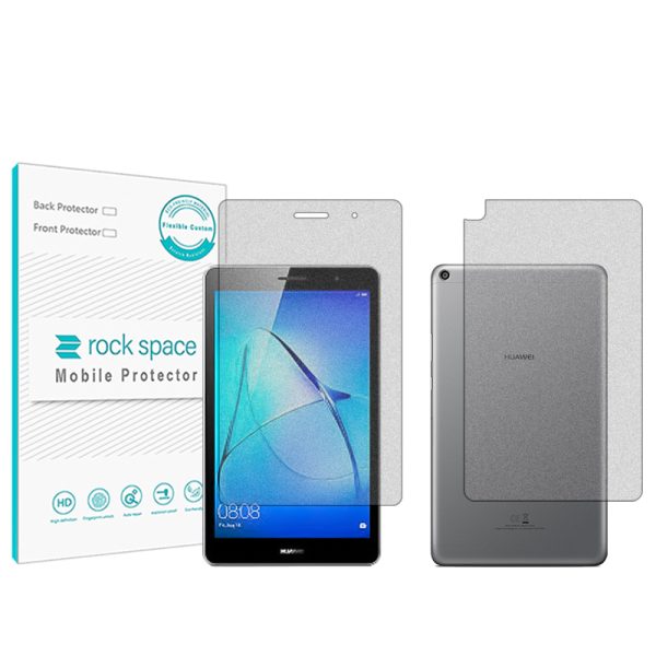 گلس صفحه نمایش و پشت تبلت هوآوی Mediapad T3 8.0 مدل نانو هیدروژل مات برند راک اسپیس کد LL