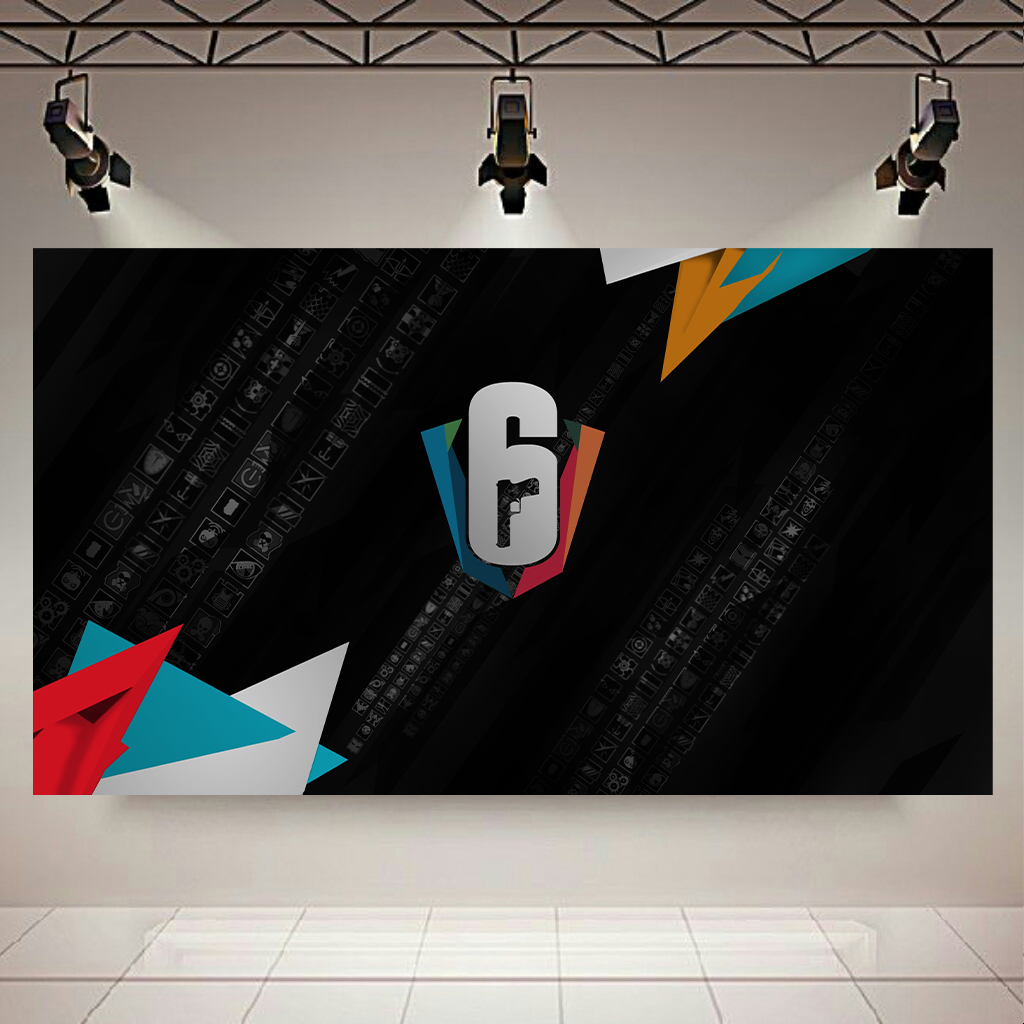 تابلو شاسی طرح Game مدل آرم Rainbow six siege کد AR2670