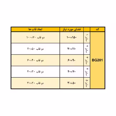 تابلو مدل BG201 مجموعه 2 عددی
