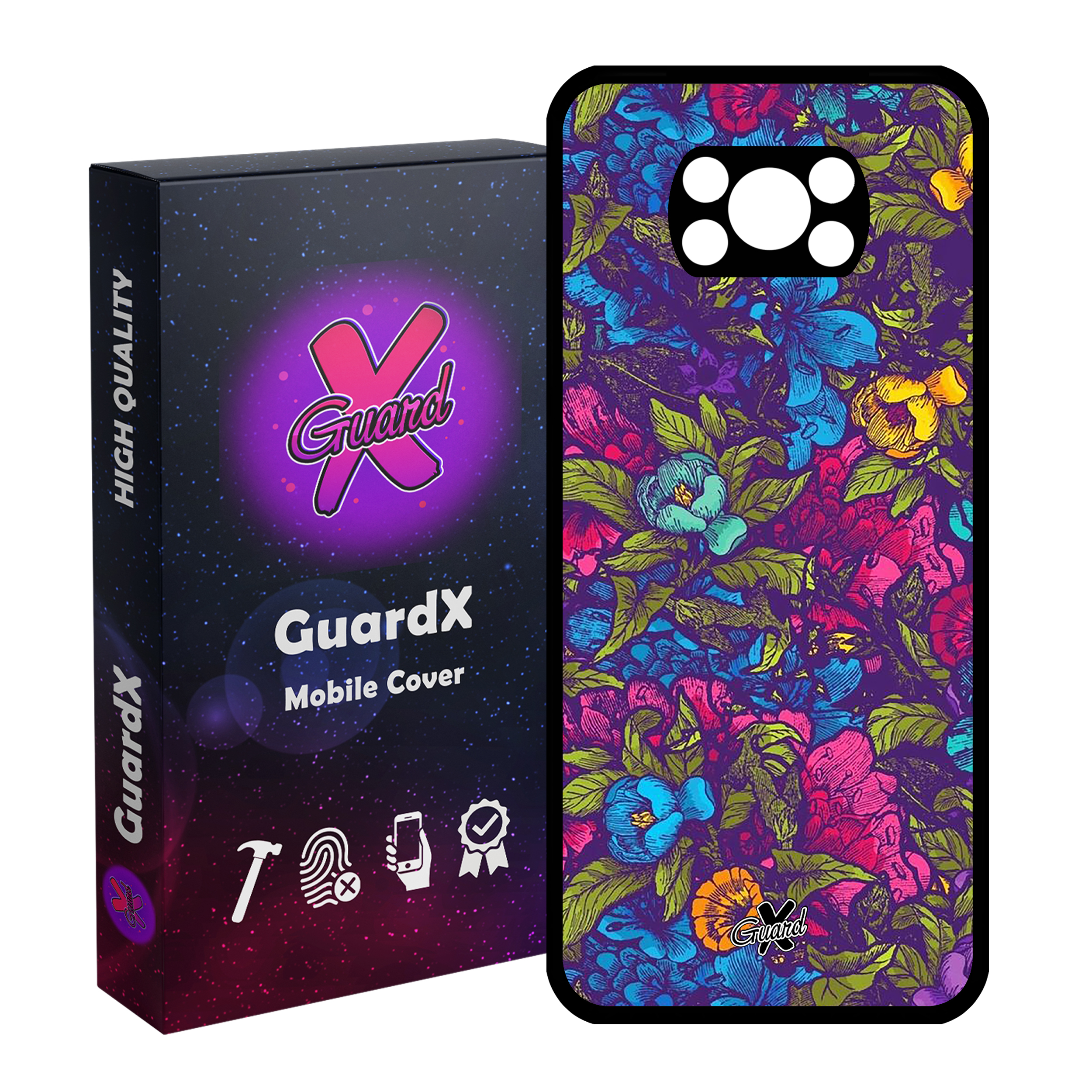 کاور گارد ایکس طرح Flower مدل Glass10224 مناسب برای گوشی موبایل شیائومی Poco X3 Pro