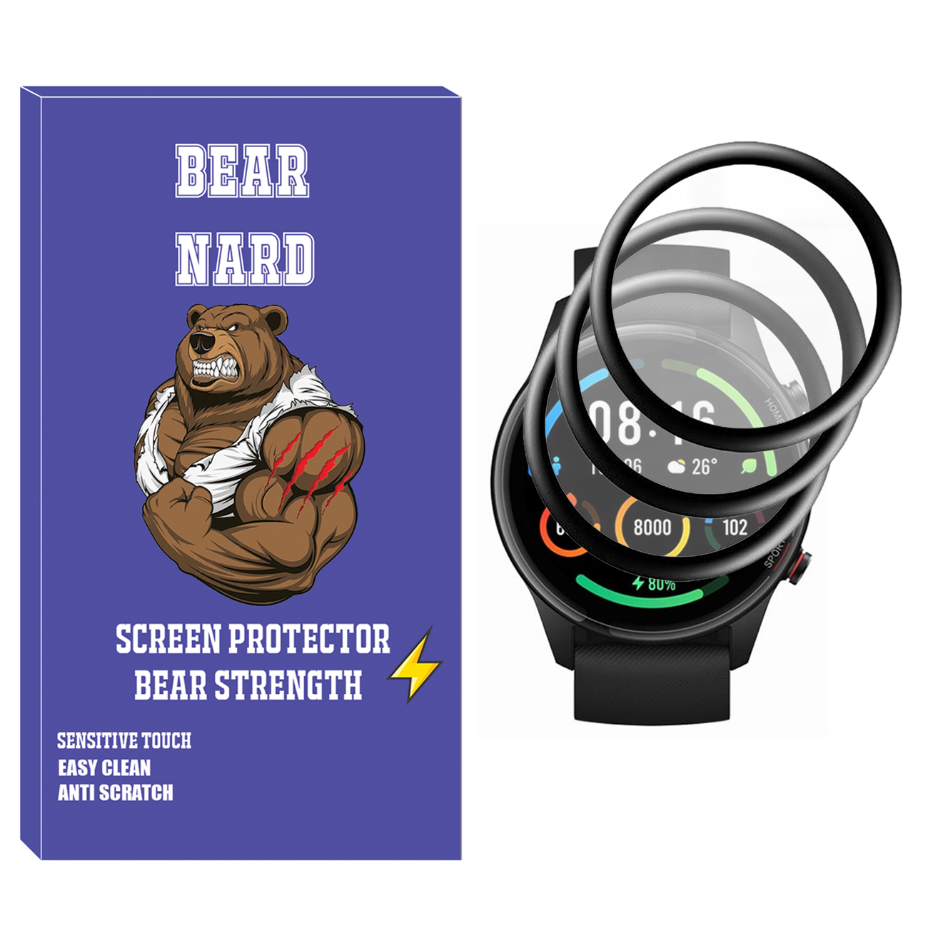 محافظ صفحه نمایش نانو برنارد مدل NBR مناسب برای ساعت هوشمند شیائومی Mi Watch بسته سه عددی